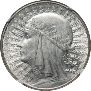 II RP, 10 zlotých 1932, Varšava, Hlava ženy