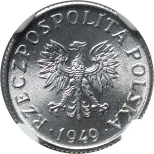 PRL, 10 groszy 1949, Aluminium