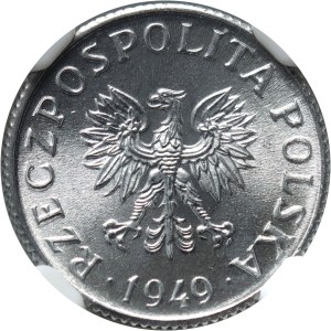 PRL, 10 groszy 1949, alluminio
