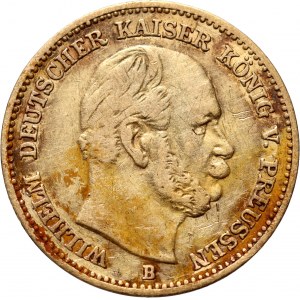 Allemagne, Prusse, Wilhelm I, 5 marks 1877 B, Wrocław