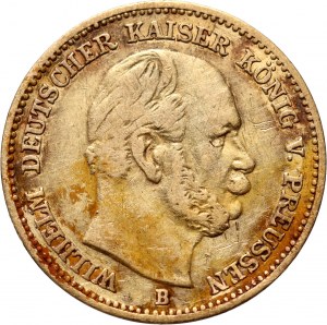 Německo, Prusko, Wilhelm I, 5 značek 1877 B, Wrocław