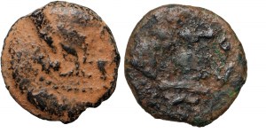 Giudea, Prima guerra ebraica, set di 2 prutah, 67-68 circa, Gerusalemme