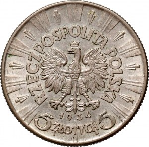 II RP, 5 zloty 1934, Warsaw, Józef Piłsudski