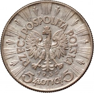 II RP, 5 zloty 1935, Varsavia, Józef Piłsudski
