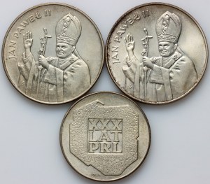 People's Republic of Poland, set of silver coins from 1974-1987, (3 pieces)