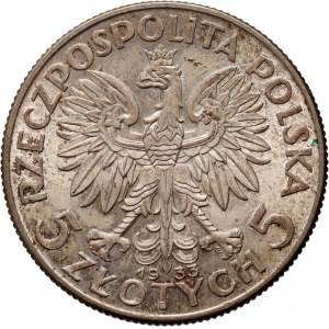 II RP, 5 złotych 1933, Warszawa, Głowa Kobiety