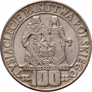 Volksrepublik Polen, 100 Zloty 1966, Mieszko und Dąbrówka