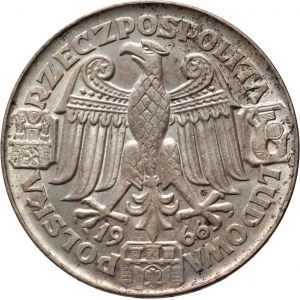 PRL, 100 złotych 1966, Mieszko i Dąbrówka, PRÓBA, srebro