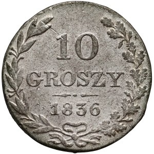 Partizione russa, Nicola I, 10 groszy 1836 MW, Varsavia