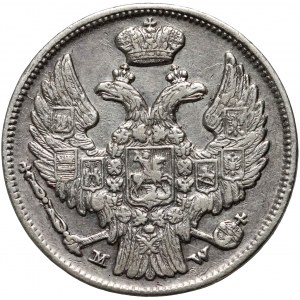 Russische Teilung, Nikolaus I., 15 Kopeken = 1 Zloty 1837 MW, Warschau