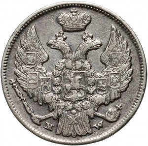 Russische Teilung, Nikolaus I., 15 Kopeken = 1 Zloty 1837 MW, Warschau