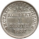Russian partition, Nicholas I, 15 kopecks = 1 zloty 1837 MW, Warsaw