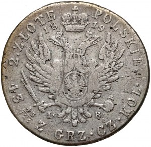 Kongresové kráľovstvo, Alexander I, 2 zloty 1819 IB, Varšava