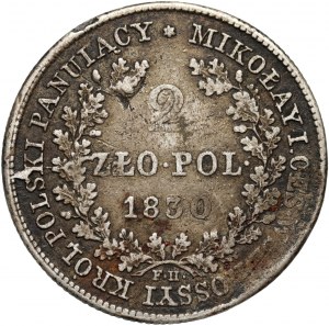Kongresové kráľovstvo, Mikuláš I., 2 zloty 1830 FH, Varšava
