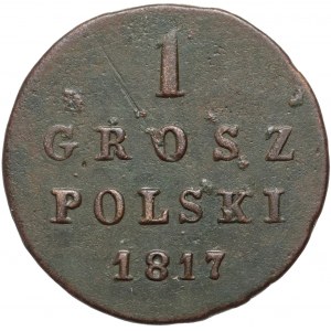 Kongresové království, Alexander I, 1 polský groš 1817 IB, Varšava