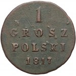 Królestwo Kongresowe, Aleksander I, 1 grosz polski 1817 IB, Warszawa