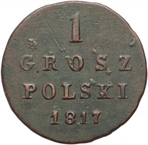 Królestwo Kongresowe, Aleksander I, 1 grosz polski 1817 IB, Warszawa