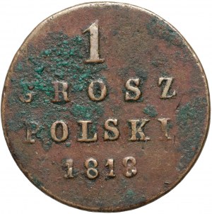 Kongresové království, Alexander I, 1 polský groš 1818 IB, Varšava