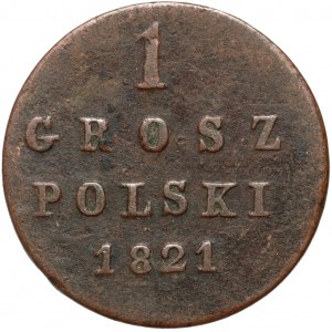 Królestwo Kongresowe, Aleksander I, 1 grosz polski 1821 IB, Warszawa