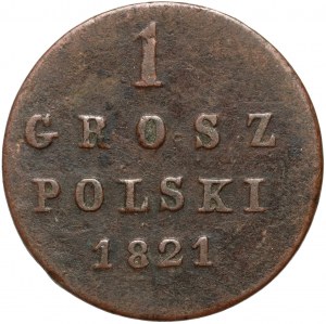 Kongresové království, Alexander I, 1 polský groš 1821 IB, Varšava