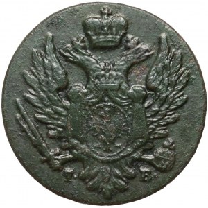 Kongress Königreich, Alexander I., 1 inländischer Kupferpfennig 1822 IB, Warschau - schmale Krone