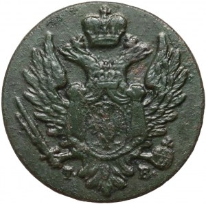 Royaume du Congrès, Alexandre Ier, 1 penny domestique en cuivre 1822 IB, Varsovie - couronne étroite