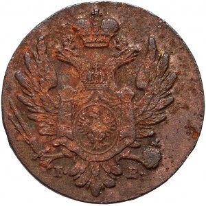 Regno del Congresso, Alessandro I, 1 penny di rame nazionale 1824 IB, Varsavia - corona stretta