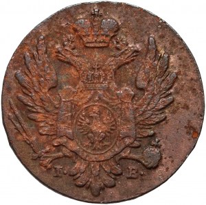 Regno del Congresso, Alessandro I, 1 penny di rame nazionale 1824 IB, Varsavia - corona stretta