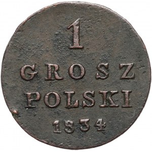 Kongress Königreich, Nikolaus I., 1 polnischer Groschen 1834 IP, Warschau