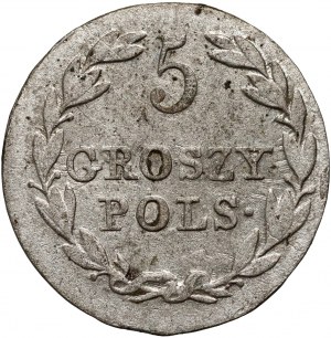 Kongresové království, Mikuláš I., 5 groszy 1827 FH, Varšava - odrůda s velkým datem