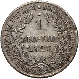 Królestwo Kongresowe, Mikołaj I, 1 złoty 1827 IB, Warszawa