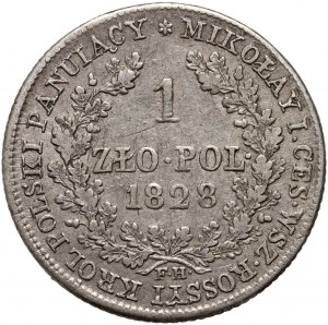 Kongress Königreich, Nikolaus I., 1 Zloty 1828 FH, Warschau