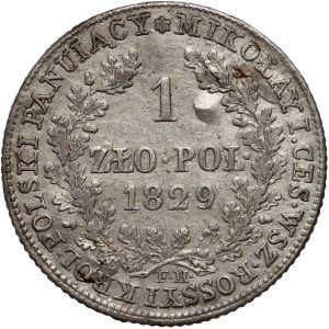 Royaume du Congrès, Nicolas Ier, 1 zloty 1829 FH, Varsovie