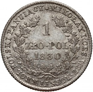 Congress Kingdom, Nicholas I, 1 zloty 1830 FH, Warsaw