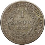 Congress Kingdom, Nicholas I, 1 zloty 1831 KG, Warsaw