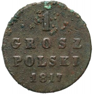 Kongresové království, Alexander I., 1 polský groš 1817 IB, Varšava - ocas se dvěma řadami per