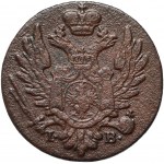 Królestwo Kongresowe, Aleksander I, grosz z miedzi krajowej 1824 IB, Warszawa - szeroka korona