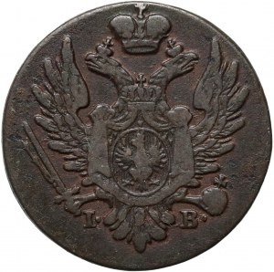 Royaume du Congrès, Alexandre Ier, 1 penny domestique en cuivre 1824 IB, Varsovie - couronne étroite