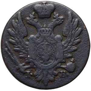 Kongresové kráľovstvo, Alexander I., 1 domáci medený groš 1825 IB, Varšava - široká koruna