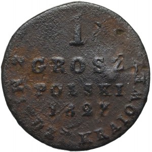 Royaume du Congrès, Alexandre Ier, 1 penny domestique en cuivre 1823 IB, Varsovie