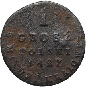 Regno del Congresso, Alessandro I, 1 penny di rame nazionale 1823 IB, Varsavia