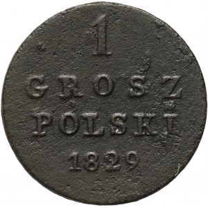 Kongresové kráľovstvo, Mikuláš I., 1 poľský groš 1829 FH, Varšava - listy a čísla väčšie