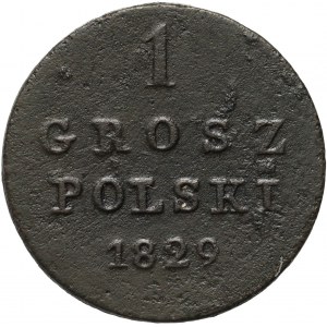 Kongress Königreich, Nikolaus I., 1 polnischer Groschen 1829 FH, Warschau - Briefe und Zahlen größer