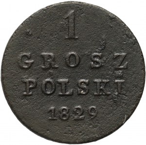Regno del Congresso, Nicola I, 1 grosz polacco 1829 FH, Varsavia - lettere e cifre più grandi