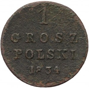 Kongresové kráľovstvo, Mikuláš I., 1 poľský groš 1834 KG, Varšava