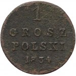 Królestwo Kongresowe, Mikołaj I, grosz polski 1834 KG, Warszawa