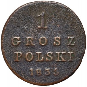 Royaume du Congrès, Nicolas Ier, 1 grosz polonais 1835 IP, Varsovie