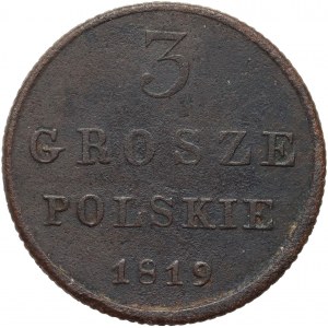 Królestwo Kongresowe, Aleksander I, 3 grosze 1819 IB, Warszawa