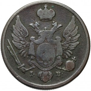 Regno del Congresso, Nicola I, 3 penny nazionali in rame 1826 IB, Varsavia - forma diversa del numero 6