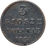 Królestwo Kongresowe, Mikołaj I, 3 grosze polskie 1828 FH, Warszawa